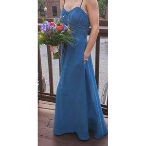 Dear Cleo Formal Dress Peacock Teal Pockets Fits Sz 0 Only Worn 1 Time